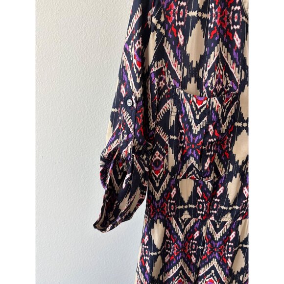 Holding Horses for Anthropologie Dress 4 Tribal Ikat Print Boho Festival Casual - Picture 15 of 15